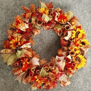 Handcrafted Fall Wreath. Will make special orders.